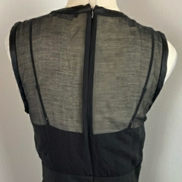 BCBGMAXAZRIA Black Sheer Lined Dress Size 4 - Picture 4 of 12